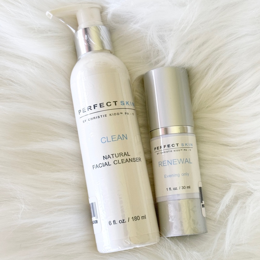 PERFECT SKIN BY CHRISTIE KIDD CLEANSER AND RENEW SERUM NEW SEALED